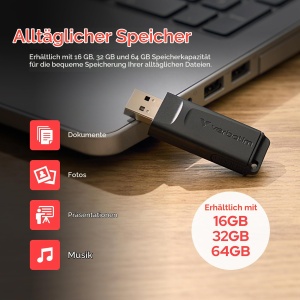 USB Stick Verbatim Store n Go Slider - 16 GB, USB 2.0, Negru - Img 2