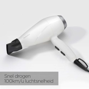 Uscator de par BaByliss Speed Pro 2000W, alb, cu tehnologie anti-frizz - Img 2