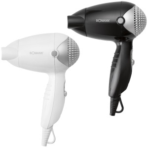 Uscator de par Bomann HT 8002, 1200W, 2 trepte de temperatura, compact, negru sau alb