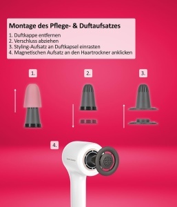 Uscator de par Genius Invictus Hair D7 1600W 5 trepte de temperatura 3 viteze set 5 accesorii - Img 8