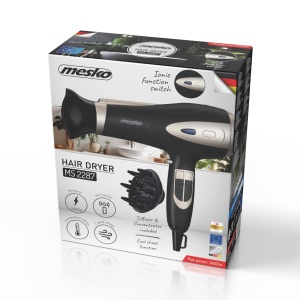 Uscator de par Mesko MS 2287, 2200W, negru champagne - Img 9