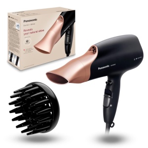 Uscator de par Panasonic EH-NA63, 2000 W, cu difuzor si duza de styling, roz aurie
