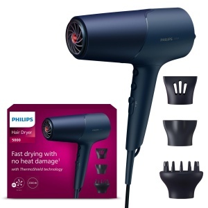 Uscator de par Philips Seria 5000 BHD51020 Metallic Blue ThermoShield 2300W