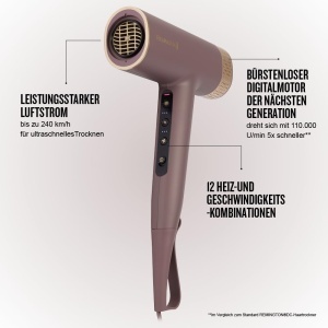 Uscator de par Remington AIRvive, motor digital 110.000 RPM, 2 accesorii - Img 3