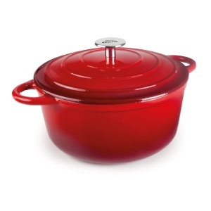 Vas de gatit din fonta Lacor 71730, 2.5 litri, 20 cm, emailat