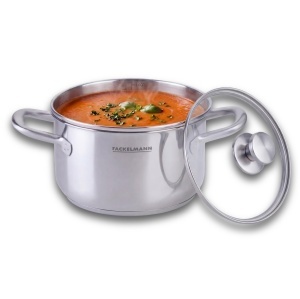 Vas de gatit Fackelmann 20 cm, inox, 3l, cu manere ergonomice