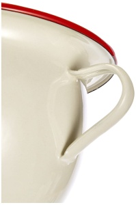 Vas de noapte IBILI 3,5 l din otel emailat, albrosu, 24 x 24 x 5 cm - Img 5