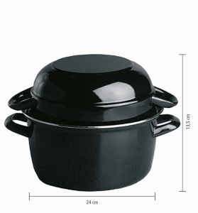 Vas de Servire APS 00627, Capacitate 5L, Negru, Emailat - Img 2