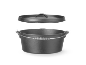 Vas Gusseisen HENDI, 7.2L, negru, ofenfest, cu capac si maner - Img 3