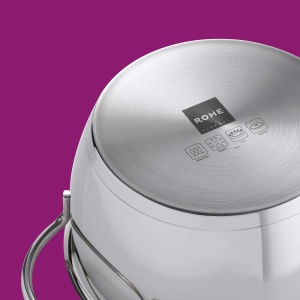 Vas pentru fondue Rohe Fenja 1.8L din otel inoxidabil, 18cm, argintiu - Img 4
