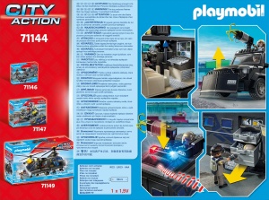 Vehicul de interventie Playmobil 71144 SWAT cu lumini si sunete 73 piese - Img 8