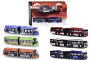 Vehicul de Jucarie Majorette MAN City Bus si Siemens Avenio Tram, Diecast, 20 cm - Img 2