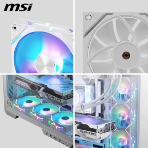 Ventilator ARGB MSI MPG EZ120 WHITE, 120 mm, PWM, design magnetic - Img 5