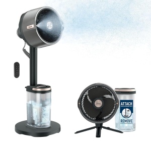 Ventilator cu pulverizare Shark FlexBreeze Pro Mist, 20 m, portabil, gri