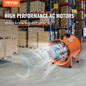 Ventilator de constructie VEVOR BT-SHT12A-U(S)5, 367W, 2800 RPM, 4373 m3h - Img 2