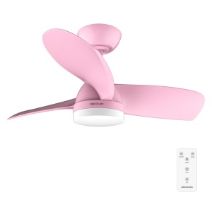 Ventilator de tavan Cecotec EnergySilence Aero 3050, 35 W, roz, cu LED si telecomanda