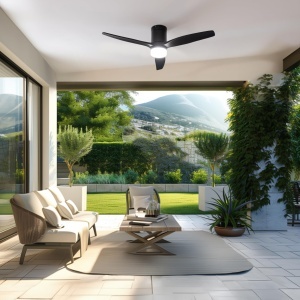 Ventilator de tavan Cecotec EnergySilence Aero 5600, 132 cm, 40W, LED 20W, Wi-Fi, negru-auriu - Img 4