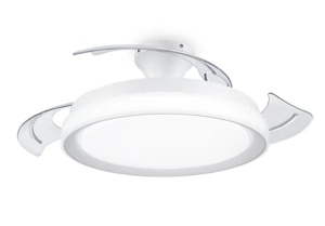 Ventilator de tavan cu LED Philips Bliss 28W35W, 2700-5500K, alb