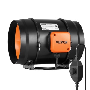 Ventilator Inline VEVOR BT-FL18A, 304 mm, 750 CFM, Motor AC, Control Variabil