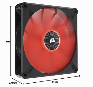Ventilator PC Corsair ML140 LED ELITE, 140mm, 1600 RPM, LED rosu - Img 9