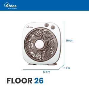 Ventilator Portabil Ardes FLOOR 26, 45W, 26 cm, Alb, cu 3 Intensitati - Img 2
