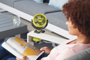 Ventilator portabil RYOBI RCF18-0, 18 V, 10 cm, verde, cu prindere gummata - Img 2