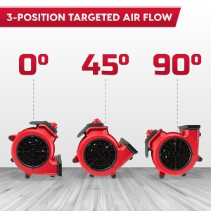 Ventilator portabil Vacmaster Red Edition AM201, 550 CFM, 3 trepte de viteza - Img 6