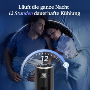 Ventilator toroidal Levoit cu telecomanda - 5 viteze, 4 moduri, 92 cm, gri - Img 5