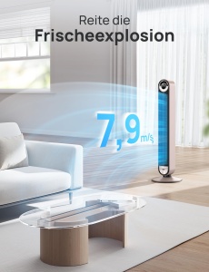 Ventilator turn Dreo Cruiser Pro T2S 106cm 25dB 9 viteze control WiFi si Alexa - Img 2