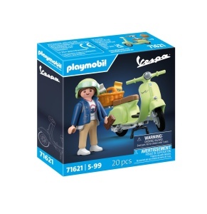 Vespa 150 Sprint Veloce PLAYMOBIL 1969, Verde, Set 20 Piese, Figurina Inclusa - Img 2