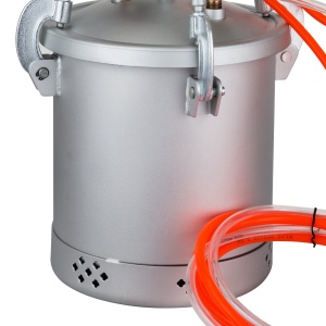 VEVOR 10L 30PSI Suport de vopsea pentru aplicarea acuarelei, petelor, lacurilor, suprafetelor fine pentru proiecte interioare si exterioare Pistol de vopsea, argintiu, 10L - Img 6