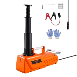 VEVOR Electric Jack 15T Cric foarfeca electric reglabil cu capacitate mare de incarcare, inlocuire 12V pentru schimbarea anvelopelor cu putere dubla si lumina LED, set de cric pentru camion SUV Sedan