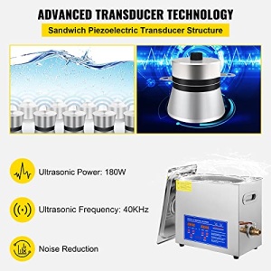 VEVOR JPS-30A Aparat de curatat cu ultrasunete 6L Curatator cu ultrasunete Curatator cu ultrasunete Aparat de curatat cu ultrasunete cu incalzitor Cronometru digital pentru ochelari Bijuterii Dinti falsi Monede etc - Img 3