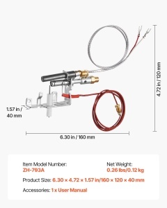 VEVOR Kit Zundflamme Gaz OE 14D0477 Compatibil Lexington Forge Majestic - Img 7