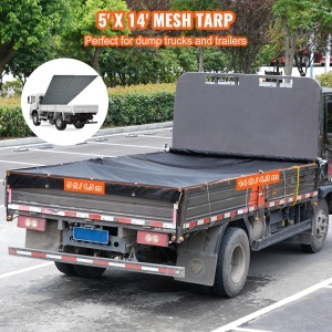 Vevor Mesh Plane 15x43m PVC Negru Rezistent cu Dublu Buzunar si Ocheti din Alama - Img 6