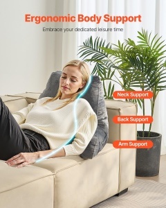 VEVOR Perna de citit XSHRP002 Gri Memory Foam 3 buzunare ergonomic - Img 7