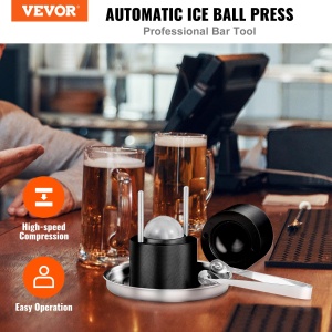 VEVOR Presa pentru Eiskugeln KH-B02-2 Aluminiu Negru Compacta - Img 2