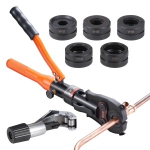 VEVOR SD-1930 Crimpzange hidraulica cu rotire 360deg si set de 5 matrite pentru tevi - Img 10