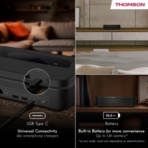 Videoproiector laser RGB Full HD Thomson Sirius PG55B, 600 ANSI lumeni, HDR10, Google TV - Img 7