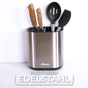 Vileda Organizator Bucatarie Inox - Suport Utensile Compact si Elegant - Img 7