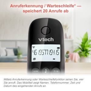 VTech CS1451 DECT Telefon fara fir 2 receptori telefonici, functie hands-free, blocarea apelantului, functie de detectare a apelantului/functie de asteptare a apelantului, afisaj iluminat din spate, mod ECO Radiatii reduse - Img 8