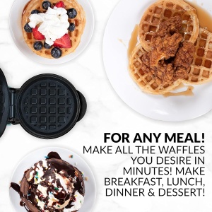 Waffelmaker Nostalgia MyMini, 12.7 cm, Aqua, Compact - Img 5
