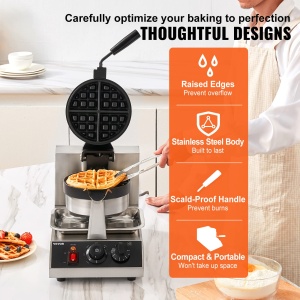 Waffle Maker VEVOR UWF-2205 1300W Inox Control Temperatura Antiaderent - Img 5