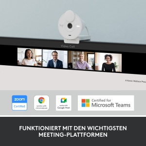 Webcam Logitech Brio 300 Full HD, 1080p, cu microfon si protectie pentru intimitate - Img 8