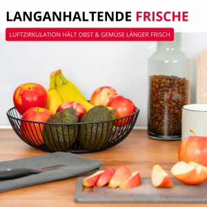 Westmark Drahtkorb Lumos 28 cm Negru Cos Metalic Multifunctional - Img 4