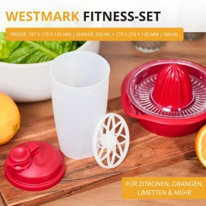 Westmark Fitness Set 2 Piese Mixery Limetta RosuTransparent BPA-Free - Img 3
