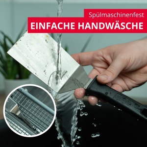 Westmark Professional Turner/Grill Spatula, Unghiulara, Rigida, Inchisa, Dimensiunea lamei: 9 x 11,5 cm, Lungime: 29 cm, Otel inoxidabil/Plastic, Master Line, Negru/Argintiu, 13442270 - Img 6