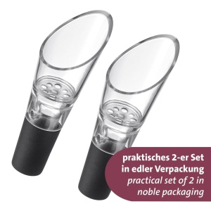 Westmark Simo Set 2 Decantoare Vin cu Ventilatie Material Plastic si Otel Inoxidabil - Img 3