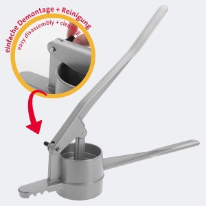 Westmark Spatzle, cu perforatii rotunde, aluminiu turnat sub presiune, lungime: 41 cm, presa Spatzle, argintiu, 61102260 - Img 4
