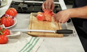 Wetzstahl ZWILLING 30 cm, Verchromat, Maner din Plastic, Negru - Img 4